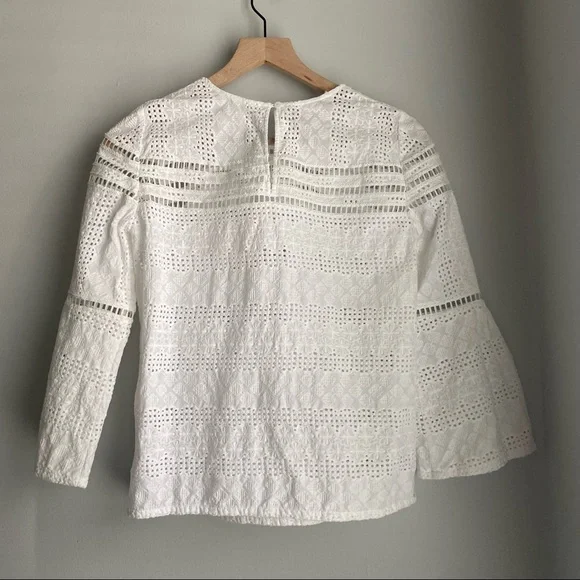 BA&SH Lace Blouse White Gianna Blouse - Picture 2 of 8